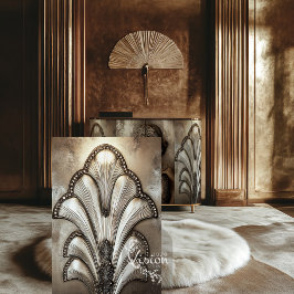 Bronze Roar, Art Deco Bling Motif Hintergrund Seidenpapier