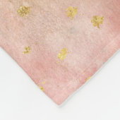 Bronze Rosa Gold Wasserfarbe Konfetti Fleecedecke (Ecke)