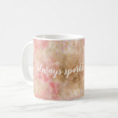Bronze Rosa Gold Wasserfarbe Konfetti Kaffeetasse (Vorderseite Links)