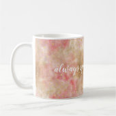 Bronze Rosa Gold Wasserfarbe Konfetti Kaffeetasse (Links)