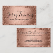 Bronze Rose Gold Swirl Spray Tan Visitenkarte (Vorne/Hinten)