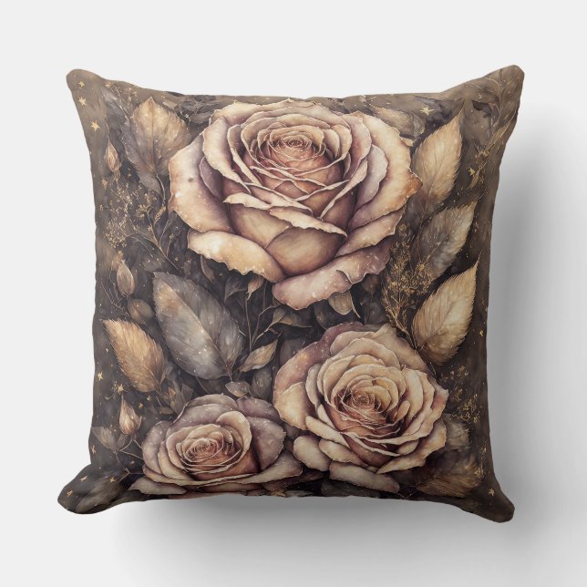 Bronze-Rose Kissen (Vorderseite)