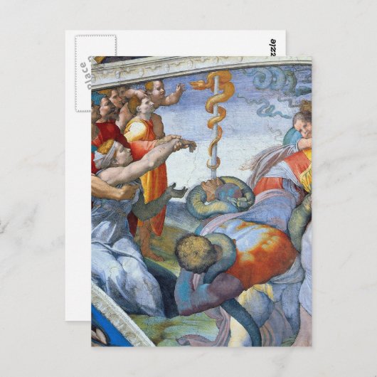 Bronze-Schlange von Michelangelo Unterberger Postkarte (Vorne/Hinten)