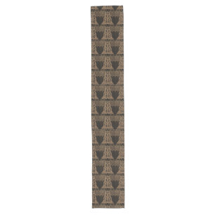 Bronze, Schwarz, Deko, Jugendstil, Blumenmuster Großer Tischläufer