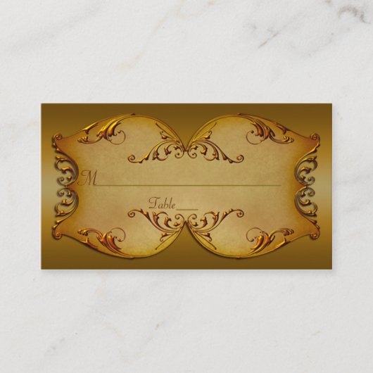 Bronze-Scrolls-Platzkarten Platzkarte (Vorderseite)
