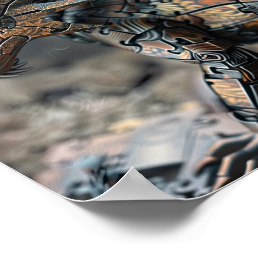 Bronze Sentinel Dragon Puzzle Poster (Ecke)