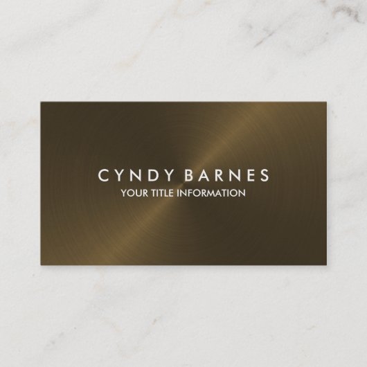 Bronze Sheen Business Card Visitenkarte (Vorderseite)