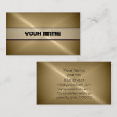Bronze Shiny Stainless Steel Metal 3 Visitenkarte (Vorne/Hinten)