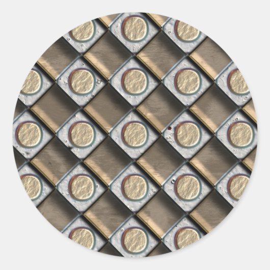 Bronze, Silber u. Gold Runder Aufkleber (Vorderseite)