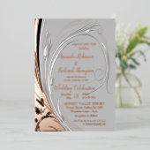 Bronze Silver abstrakte Folie Dekoration Folieneinladung (Stehend vorne)