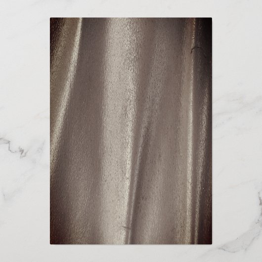 Bronze Silver & Black abstrakt Folieneinladung (Rückseite)