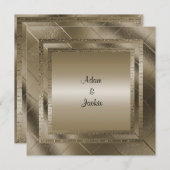 BRONZE SPARKLE LAYERED ELEGANT WEDD EINLADUNG (Vorne/Hinten)