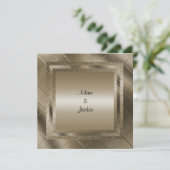 BRONZE SPARKLE LAYERED ELEGANT WEDD EINLADUNG (Stehend Vorderseite)