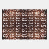 Bronze sparkles Sweet 16 elegant script pattern Geschenkpapier Set (Vorderseite)