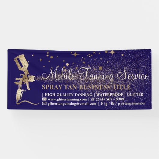 Bronze Spray Tanning Marine Banner (Horizontal)