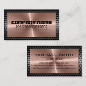 Bronze Stainless Elegante Moderne Grenzen #2 Visitenkarte (Vorne/Hinten)