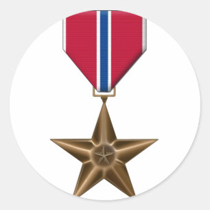 Bronze-Star-Medaille Runder Aufkleber