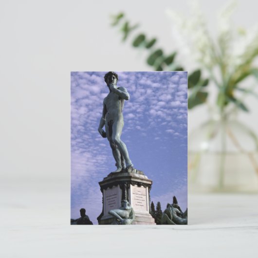 Bronze-Statue, David von Michelangelo, Florenz, It Postkarte (Stehend Vorderseite)