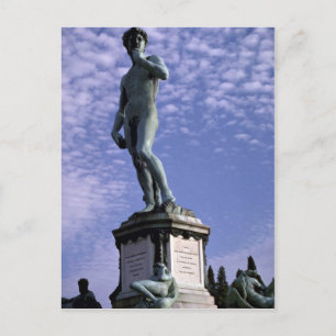 Bronze-Statue, David von Michelangelo, Florenz, It Postkarte
