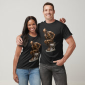 Bronze-Statue "The Thinker"-Spaß T-Shirt (Unisex)