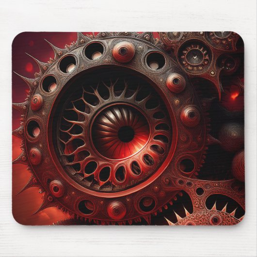 Bronze Steampunk Mandelbrot Fractal Mousepad (Vorne)