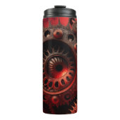 Bronze Steampunk Mandelbrot Fractal Thermosbecher (Vorderseite)