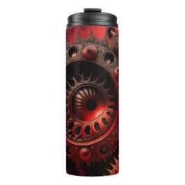 Bronze Steampunk Mandelbrot Fractal Thermosbecher