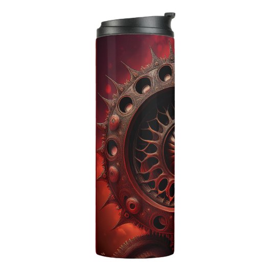 Bronze Steampunk Mandelbrot Fractal Thermosbecher (Nach links gedreht)