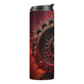 Bronze-Steampunk-Mandelbrot-Fraktal Thermosbecher (Nach links gedreht)
