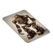 Bronze-Steampunk-Roboterskulptur Magnet (Rechte Seite)