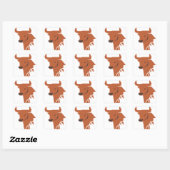 Bronze Stier Silhouette Sternzeichen Quadratischer Aufkleber (Blatt)