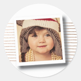 Bronze Strips Weihnachtsrahmen Foto Sticker