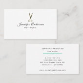 Bronze-Stylist-Schere-Visitenkarte Visitenkarte (Vorne/Hinten)