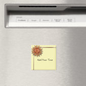 Bronze Sun auf Creme Background Magnet (In Situ (Geschirrspüler))