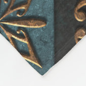 Bronze Textur mit Schnitzmuster. Fleecedecke (Ecke)