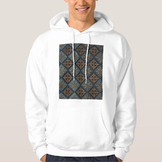 Bronze Textur mit Schnitzmuster. Hoodie (Vorderseite)
