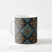 Bronze Textur mit Schnitzmuster. Kaffeetasse (Vorderseite Links)