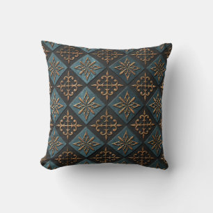 Bronze Textur mit Schnitzmuster. Kissen