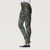 Bronze Textur mit Schnitzmuster. Leggings (Links)