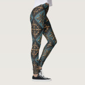 Bronze Textur mit Schnitzmuster. Leggings (Rechts)
