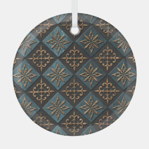 Bronze Textur mit Schnitzmuster. Ornament Aus Glas