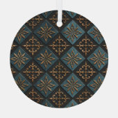 Bronze Textur mit Schnitzmuster. Ornament Aus Glas (Rückseite)