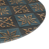 Bronze Textur mit Schnitzmuster. Schneidebrett (Ecke)