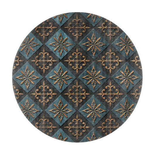 Bronze Textur mit Schnitzmuster. Schneidebrett (Vorderseite)