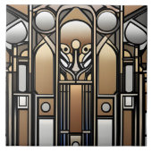 Bronze-Ton und Silber-Tone-Jugendstil Fliese (Vorderseite)