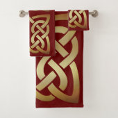 Bronze Tone Celtic Knot Badhandtuch Set (Insitu)
