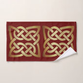 Bronze Tone Celtic Knot Badhandtuch Set (Handtuch)