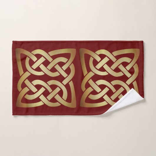 Bronze Tone Celtic Knot Badhandtuch Set (Handtuch)