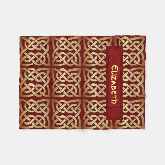 Bronze Tone Celtic Knot Fleecedecke (Vorderseite (Horizontal))