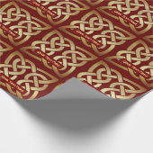 Bronze Tone Celtic Knot Geschenkpapier (Ecke)